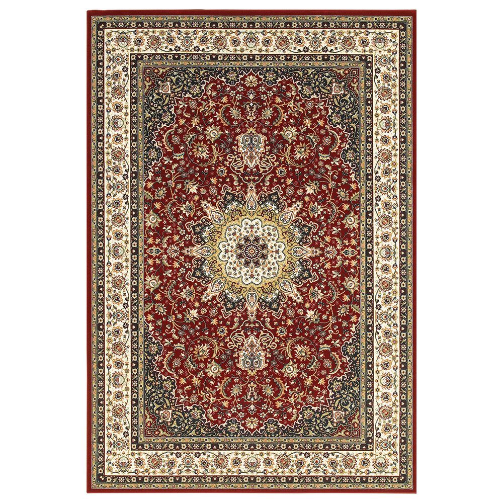 Oriental Weavers Kashan 119N1 7"10" x 10"10" Red Area Rug, , large