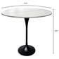 Leisuremod LeisureMod Verve Collection Modern Bar Height Table Black Base with 36 Round Cognac Brown MDF Top, , large