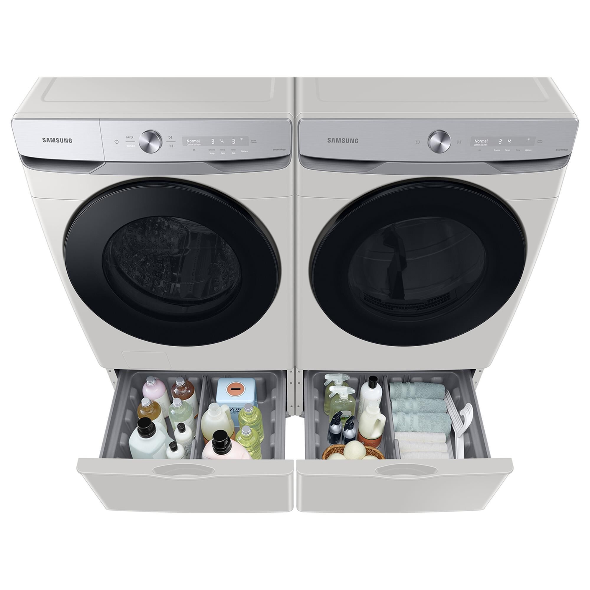 Samsung washer new arrivals and dryer pedestal