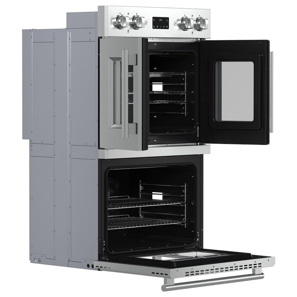 Forno Asti 30" Double Electric Wall Oven with Upper French Door in Stainless Steel, , large