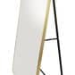 Maple and Jade Floor Mirror with Stand in Gold, , large