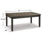 Ashley Tyler Creek 3-Drawer Dining Table in Antique Black and Weathered Oak - Table Only, , large