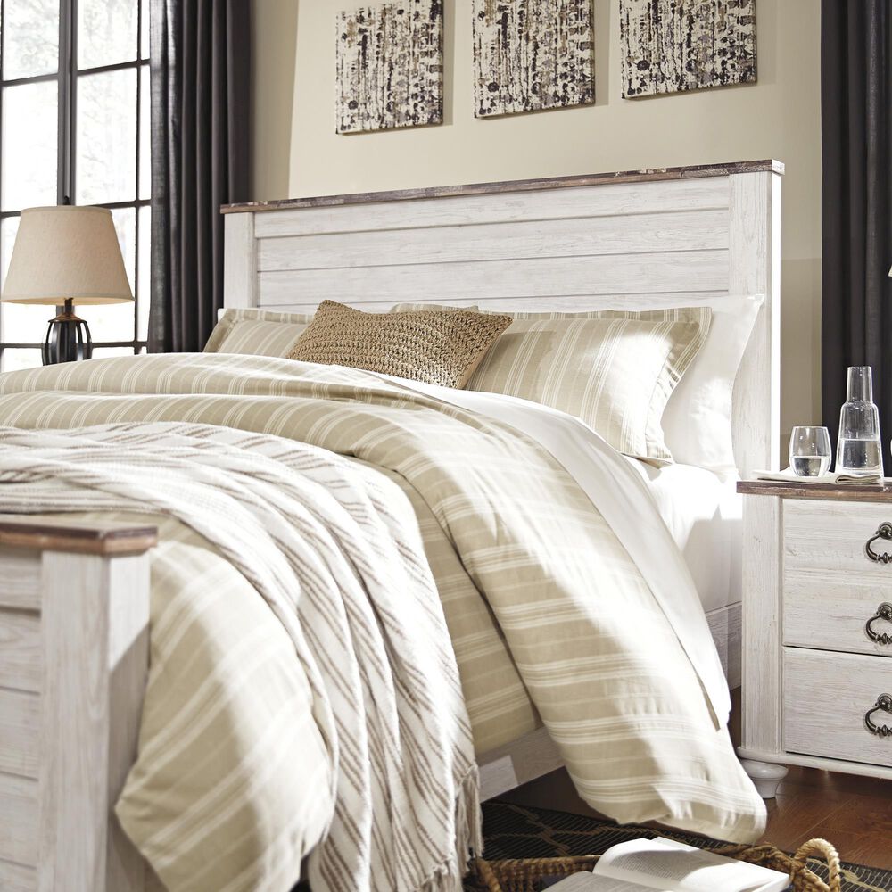Signature Design by Ashley Willowton 3-Piece Queen Bedroom Set in Whitewash, , large
