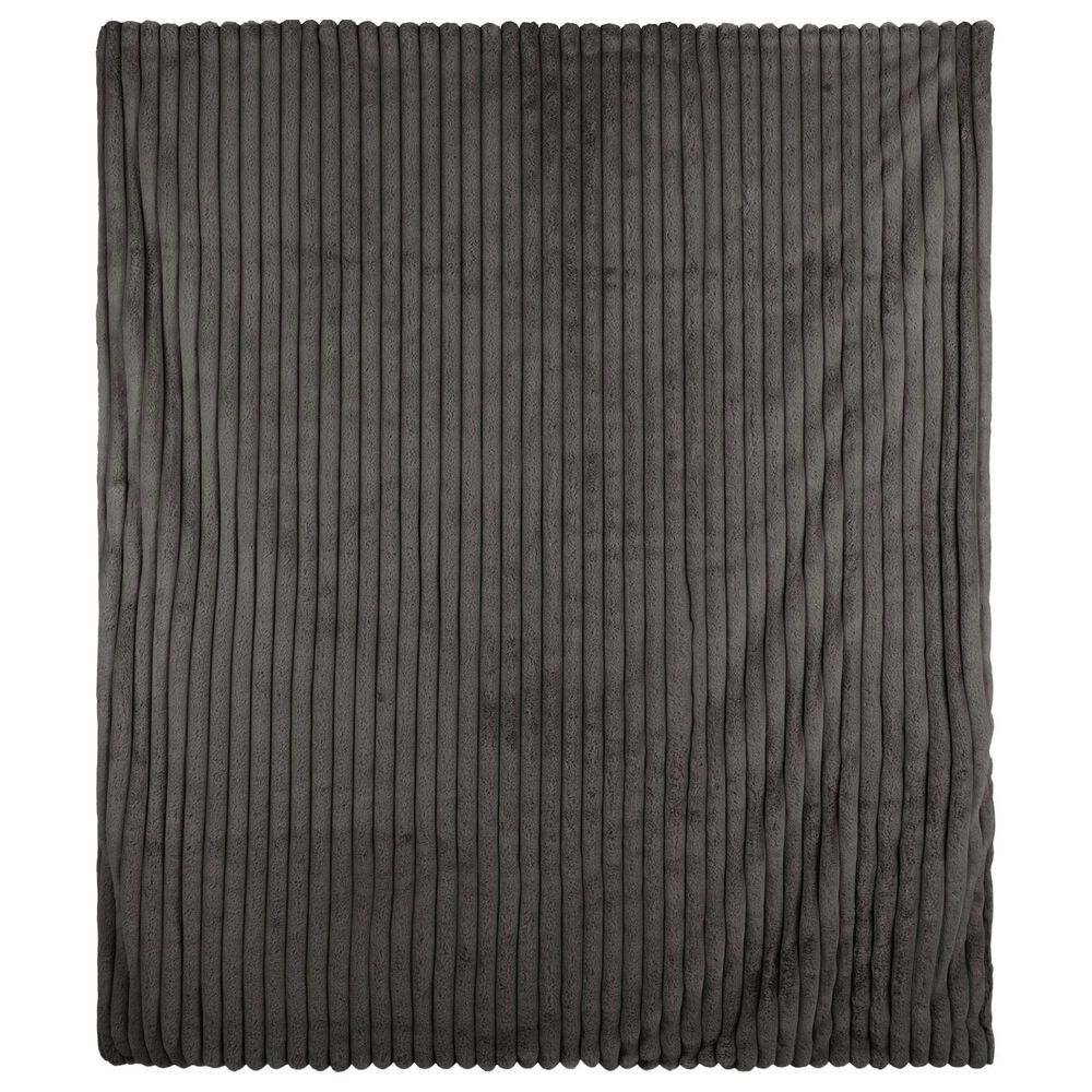 Timberlake 60" x 70" Faux Fur Throw Blanket in Gray, , large