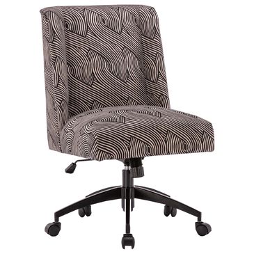Simeon Collection Swivel Desk Chair in Maze Ebony, , large