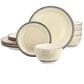 Gibson Home Holcomb 12 Piece Dinnerware Set in Cream, , large