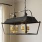 Golden Lighting Christoff 8-Light Linear Pendant in Antique Black and Gold, , large