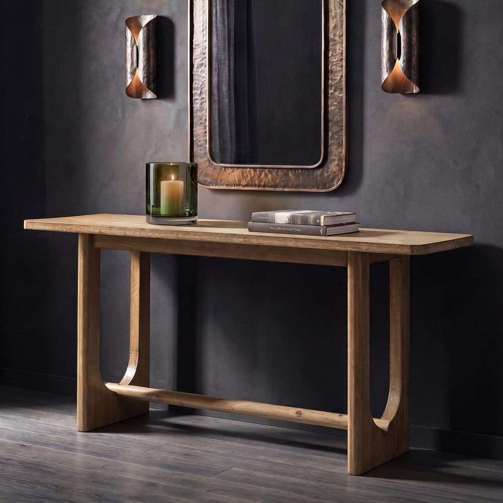Jennifer Taylor Home Turkey Console Table in Antique Natural Brown, , large