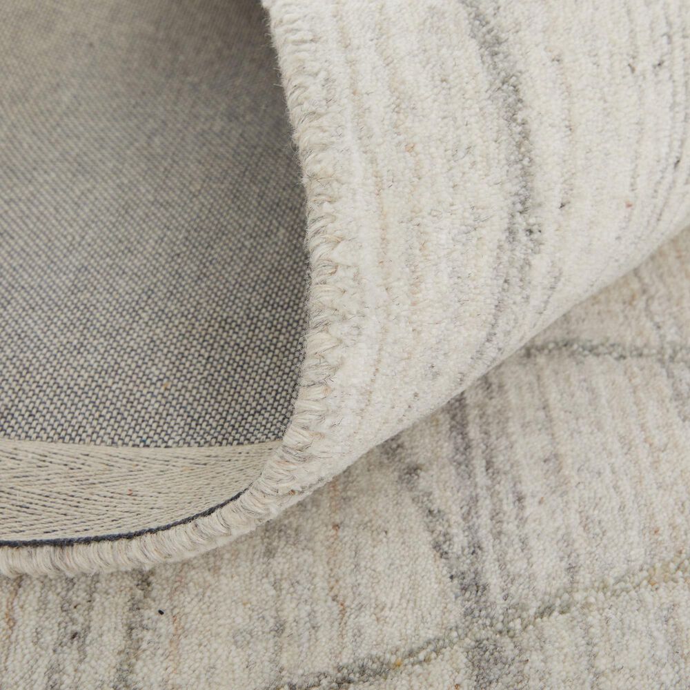 Feizy Whitton 4&#39; x 6&#39; Ivory and Charcoal Area Rug, , large