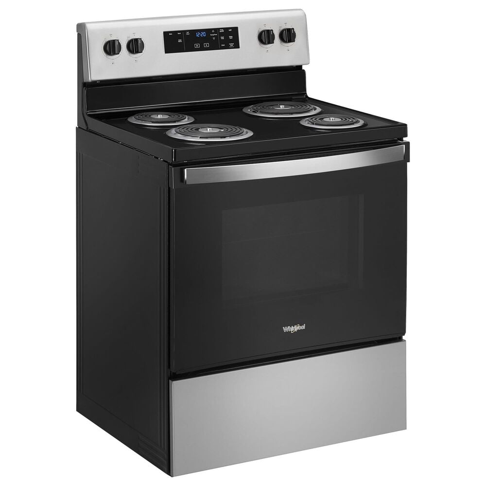 Whirlpool 4.8 Cu. Ft. Freestanding Electric Range with Self-Cleaning in Stainless Steel, , large