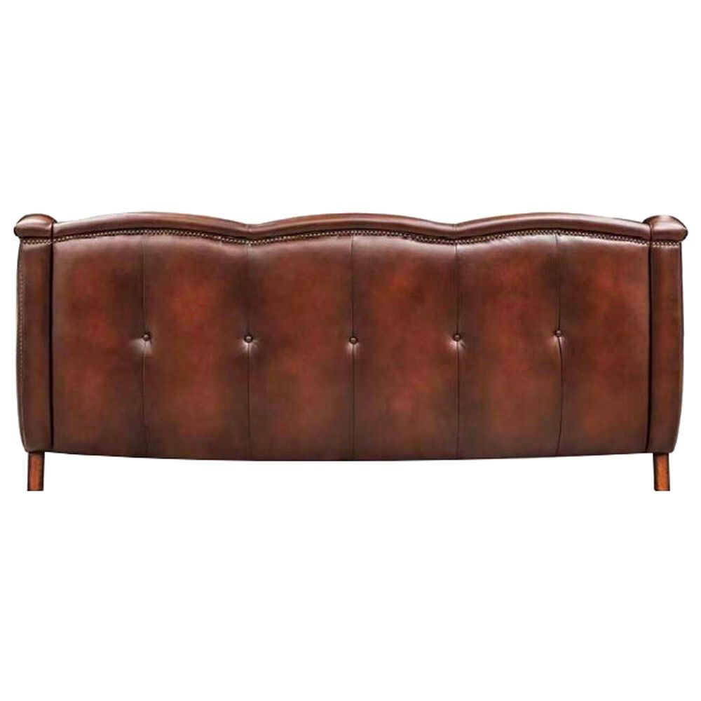 Hydeline Hampton Leather Stationary Sofa in Brown, , large