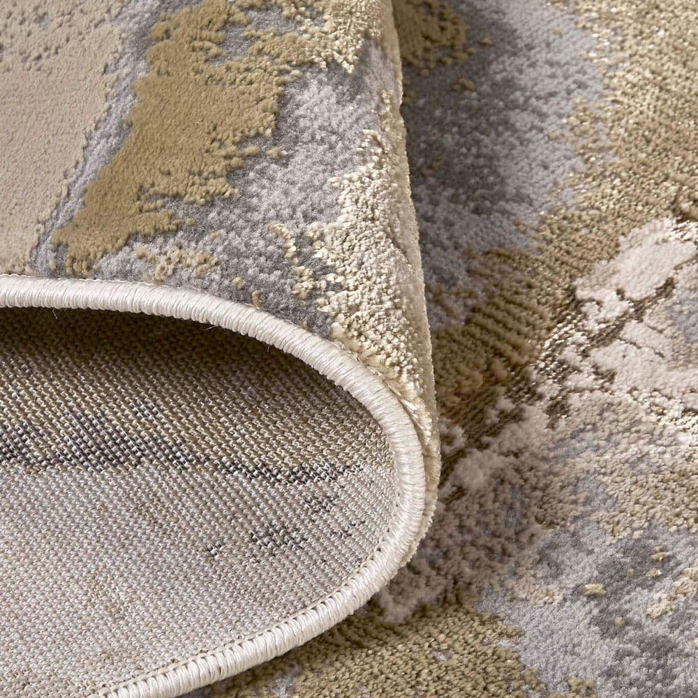 Feizy Aura Gold and Gray 12&#39; x 15&#39; Area Rug, , large