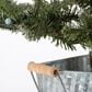 The Gerson Company 4" Electric Lightly Flocked Half Holiday Tree in Green, , large