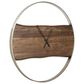 Ashley Panchali Wall Clock in Brown and Silver, , large