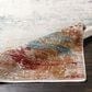 Surya Solar 3" x 5" Orange, Saffron, Red, Sky Blue, White, Gray and Charcoal Area Rug, , large