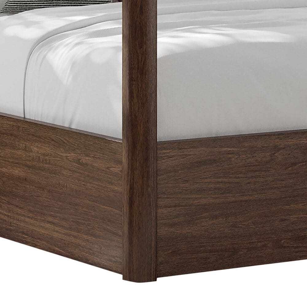 Ashley Dilenno Queen Canopy Bed in Dark Brown, , large