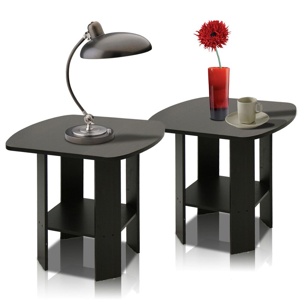 HOMLUX End Table in Espresso (Set of 2), , large