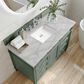 James Martin Vanities Brittany 48" Single Bathroom Vanity in Smokey Celadon with 3 cm Victorian Silver Quartz Top and Rectangular Sink, , large