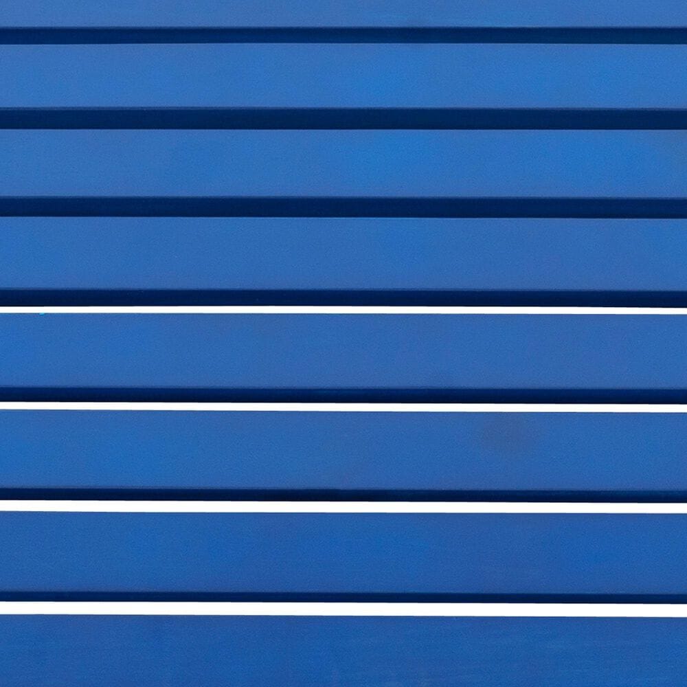 Linon Home Decor Adirondack Patio Ottoman in Blue, , large