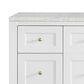 James Martin Vanities Breckenridge 60" Single Bathroom Vanity in Bright White with 3 cm Eternal Jasmine Pearl Quartz Top and Rectangular Sink, , large