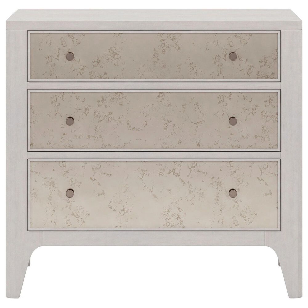 Vantage Mezzanine 3 Drawer Mirrored Nightstand in Dove Gray, , large