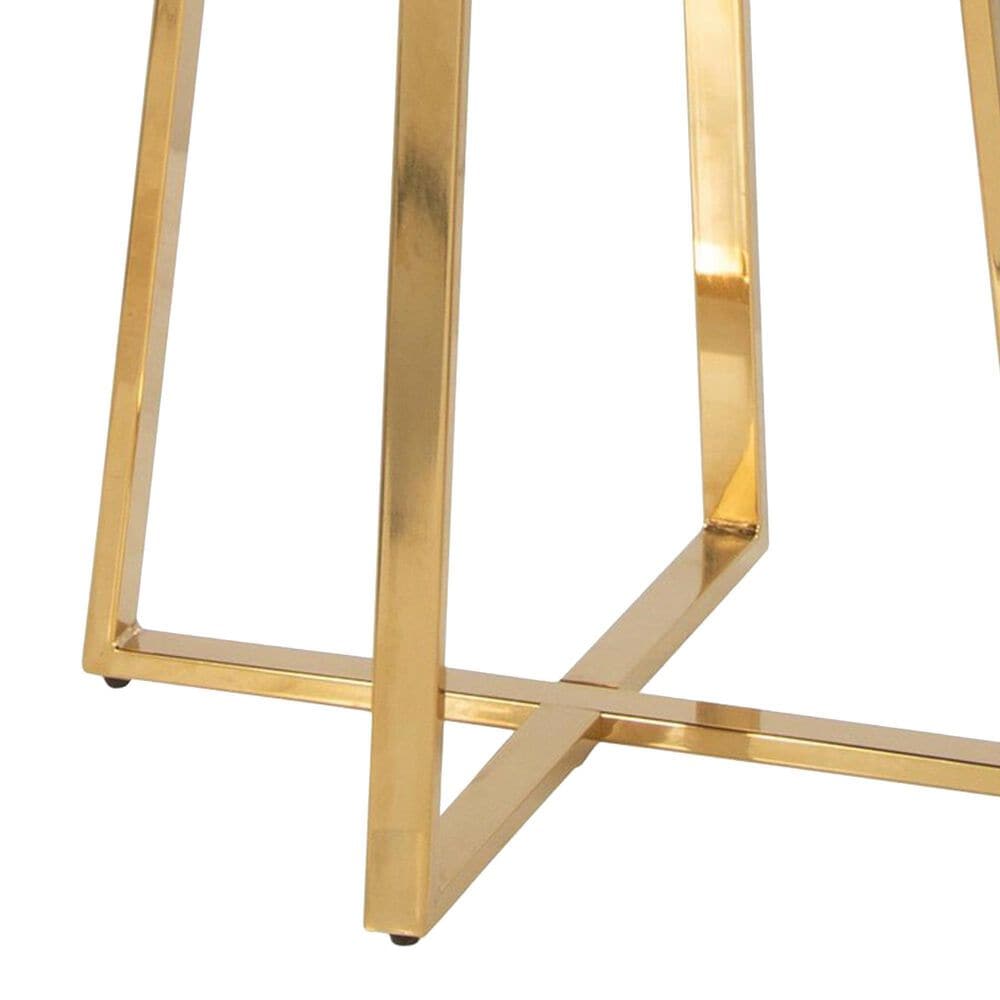 LumiSource Cosmo Bar Table in Gold Metal and Black Wood, , large