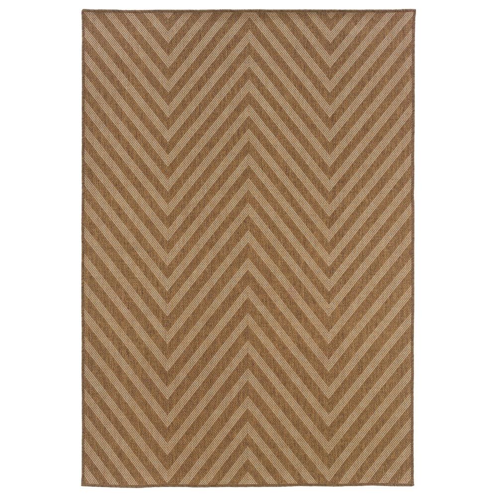 Oriental Weavers Karavia Brown 6'7" x 9'6" Outdoor Area Rug, , large