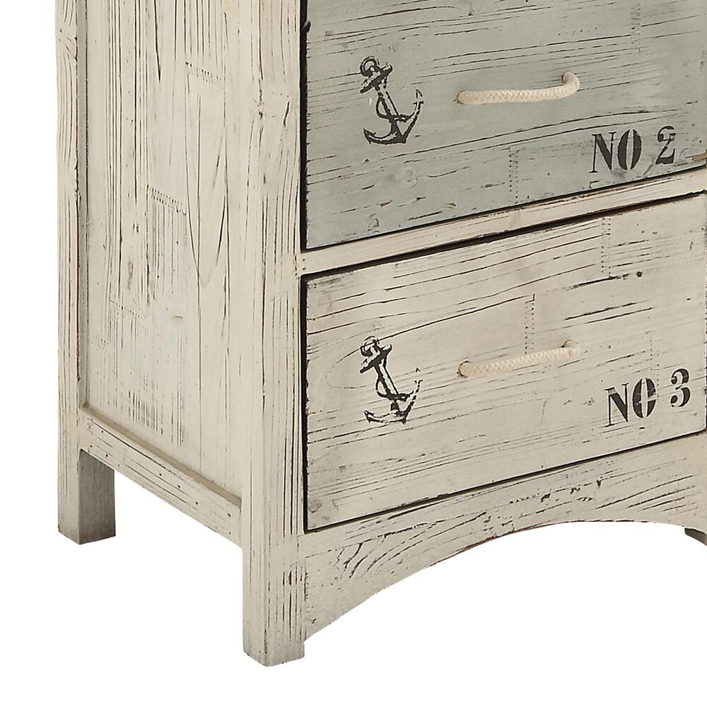 Maple and Jade Coastal Chest in White, , large