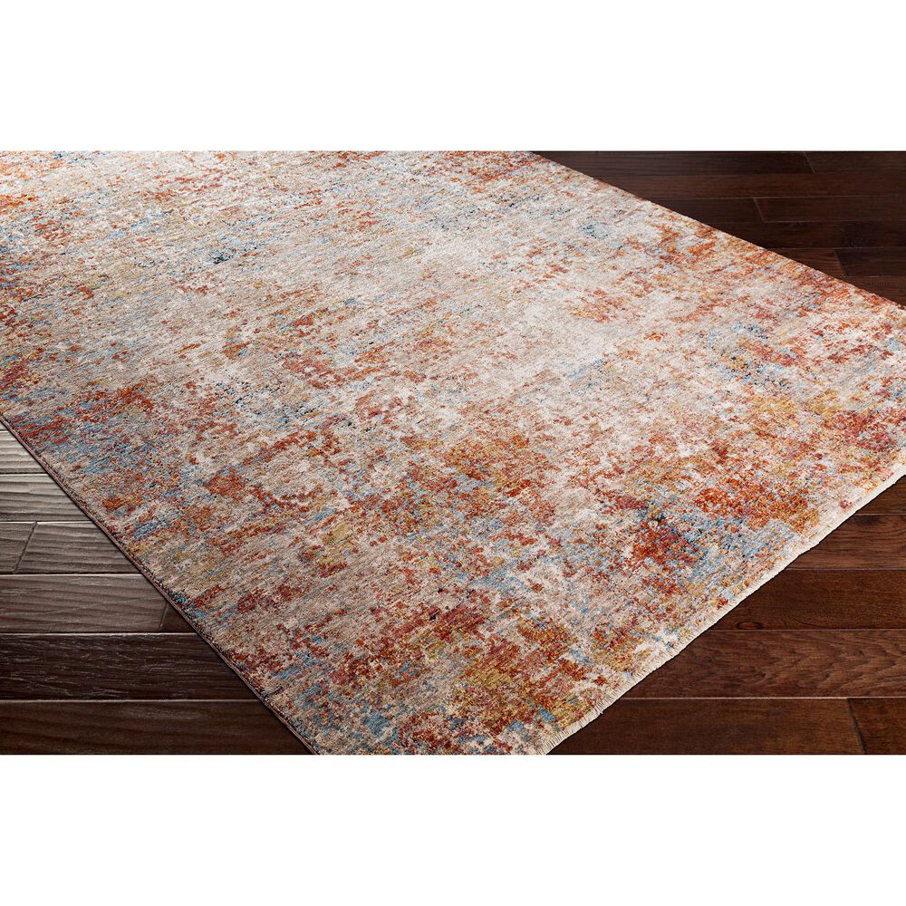 Surya Mirabel  10&#39; x 14&#39; Peach, Orange, Cream, Brown, Saffron and Denim Area Rug, , large