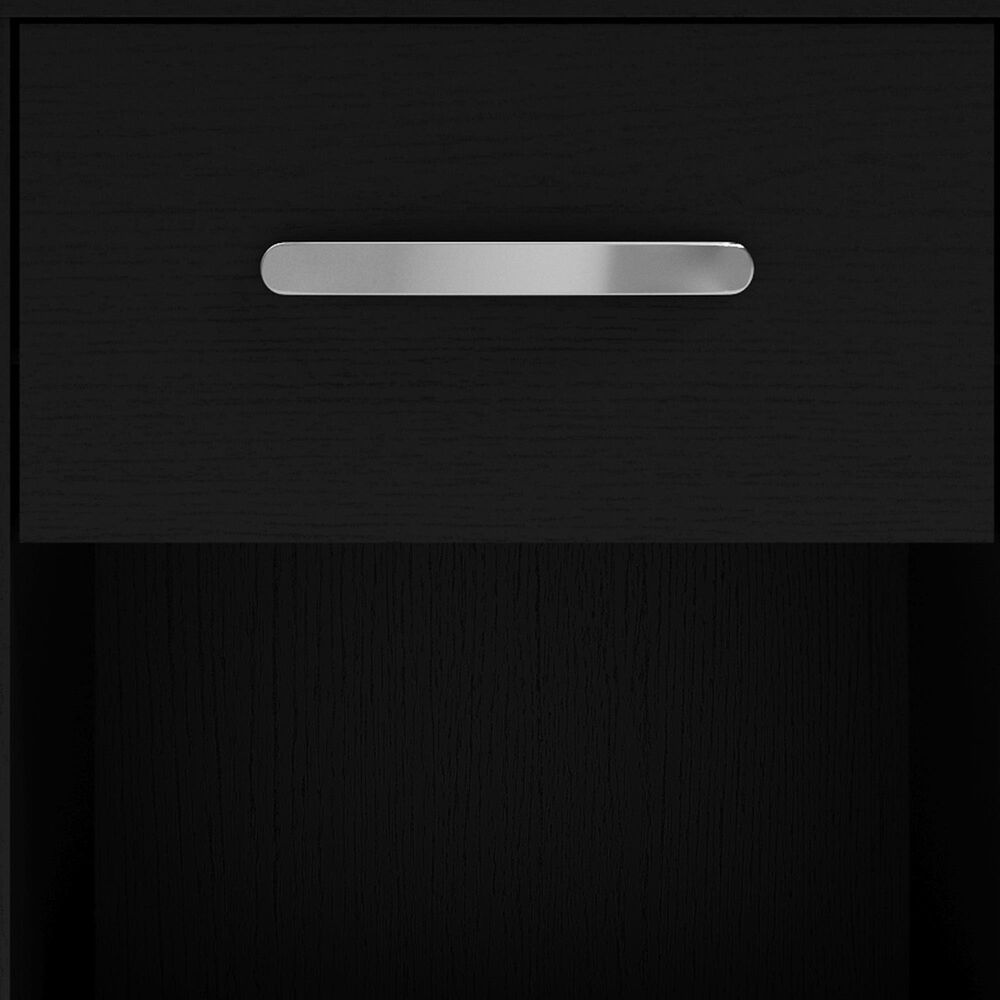 Ashley Finch 1-Drawer Nightstand in Matte Black, , large