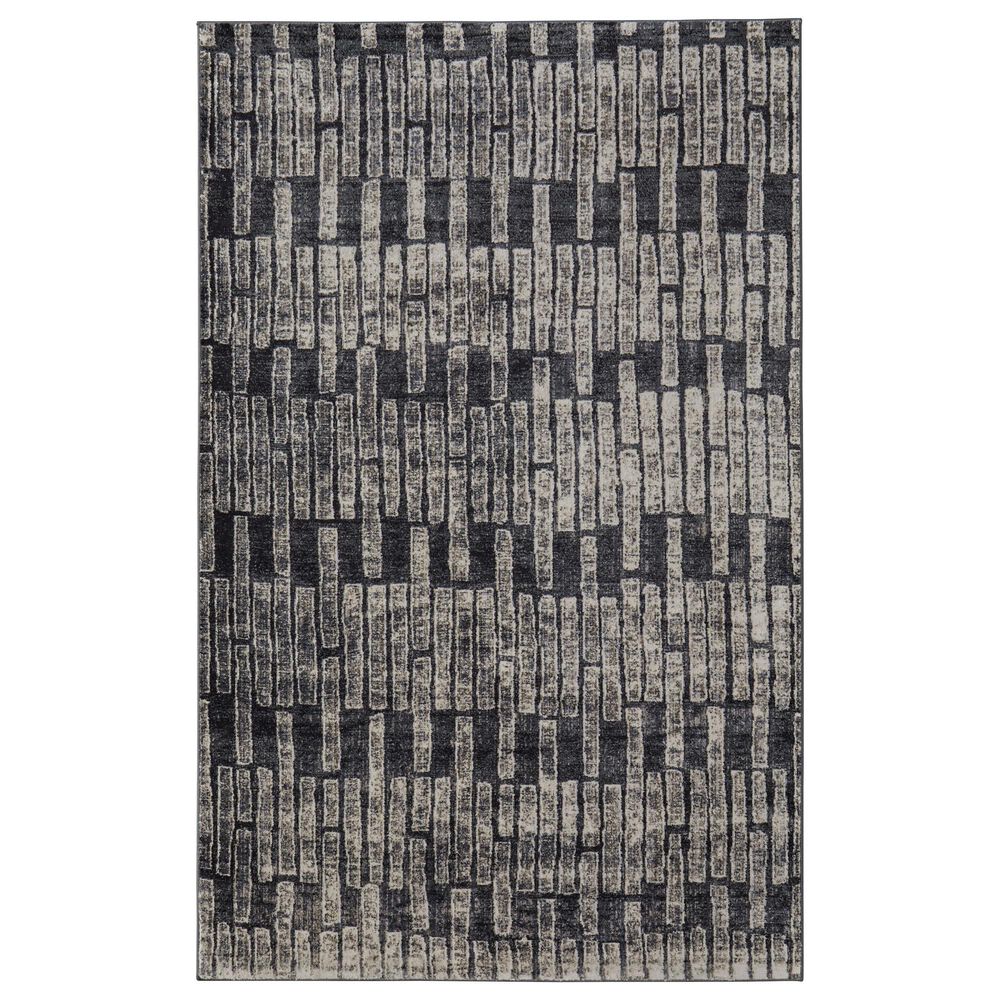 Feizy Kano 5"3" x 7"6" Charcoal Area Rug, , large