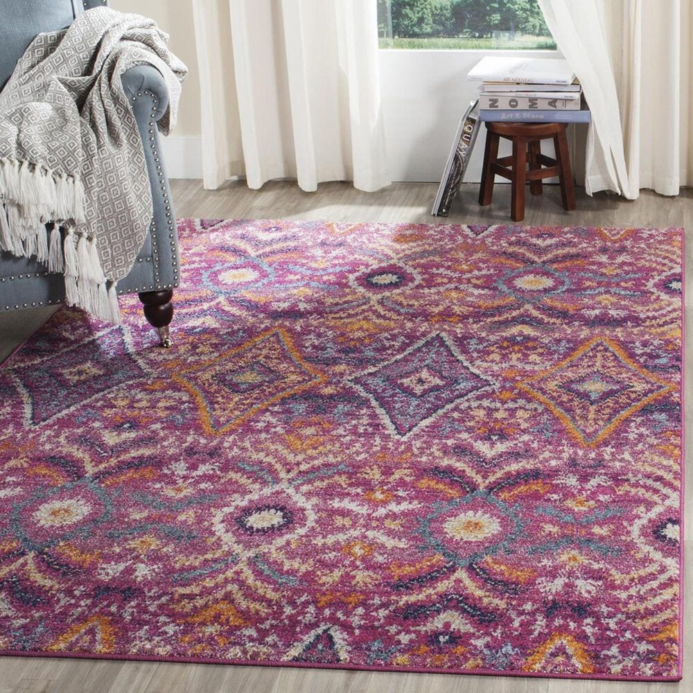 Safavieh Madison MAD610M-3 3&#39; x 5&#39; Fuchsia/Multi Area Rug, , large