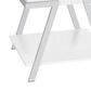 Steve Silver Furniture Zena End Table in White and Chrome, , large