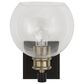 Uttermost Kent 1-Light Wall Sconce in Matte Black and Antique Brass, , large