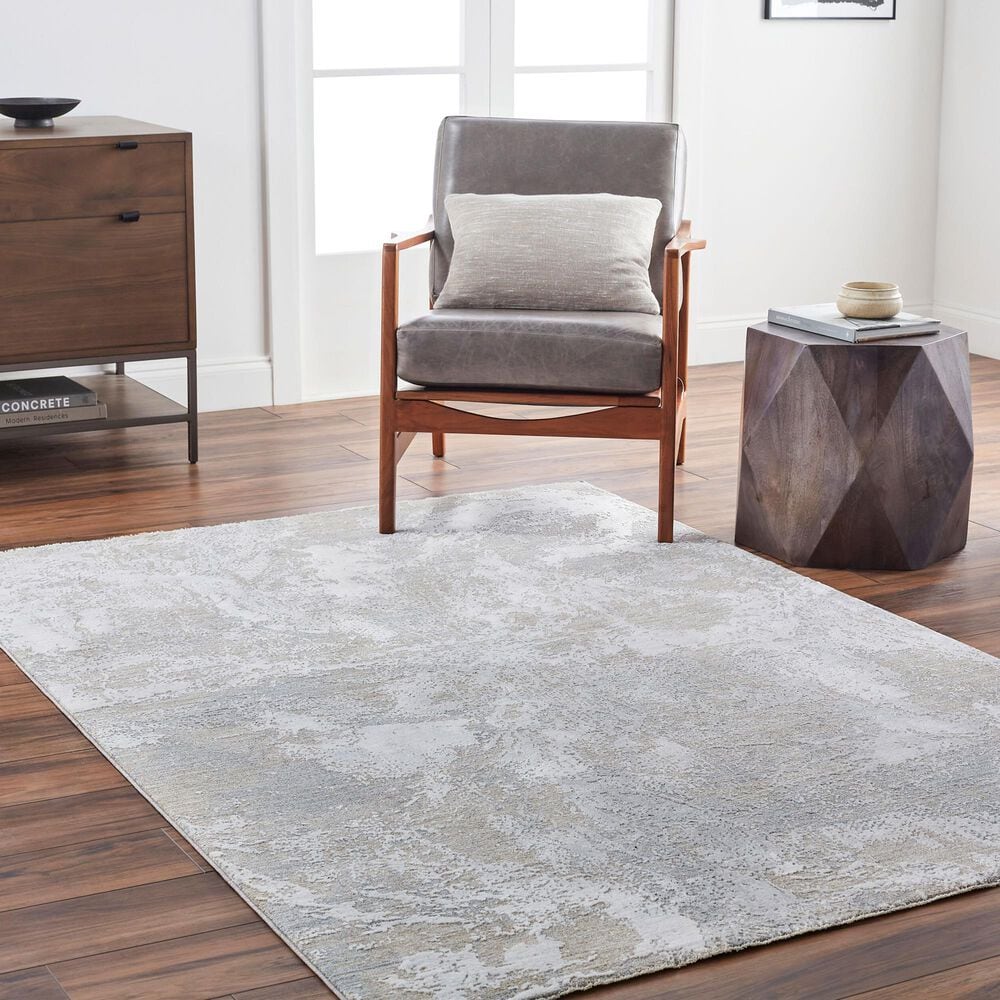 Surya Brunswick Taupe, Blue, Light Slate, Cream, Gray and Olive 10&#39; x 13&#39;11&quot; Area Rug, , large