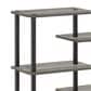 HOMLUX 6-Tier Accent Display Rack in French Oak and Black, , large