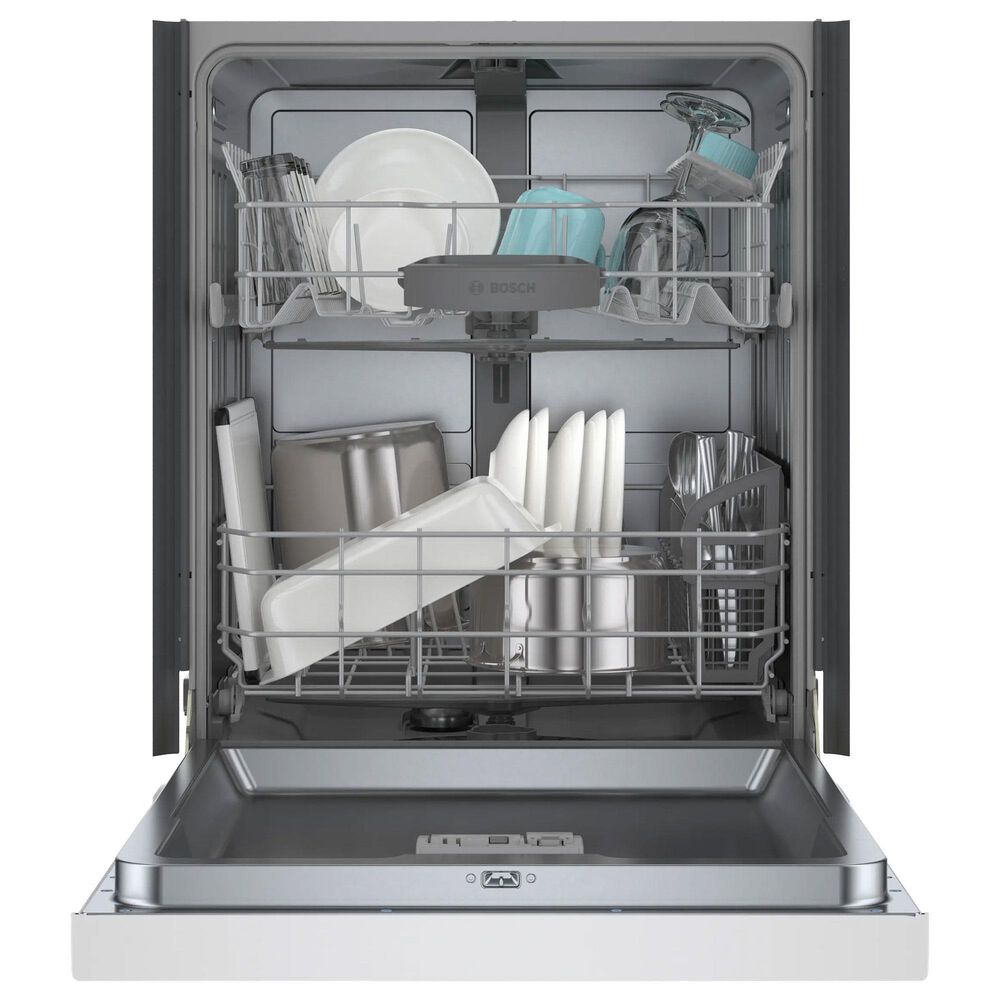 Bosch 100 Series 24&#39;&#39; Built-In Recessed Handle Dishwasher with Digital Control in White, , large