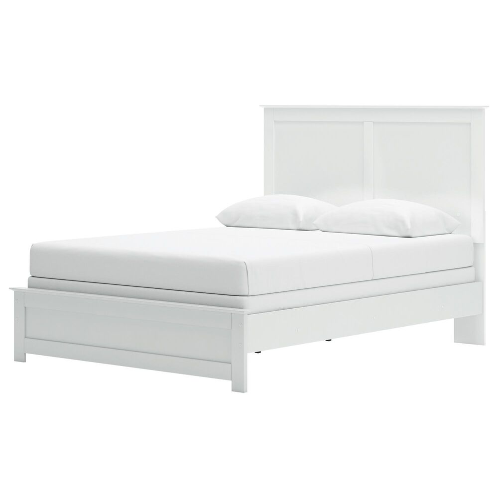 Ashley Bostwick Shoals Queen Panel Bed in White, , large