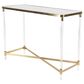 Maple and Jade 32" Rectangular Console Table with Mirrored Top in Gold, , large