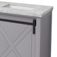 Lexora Home Marsyas 80" Double Bathroom Vanity in Dark Grey with White Carrara Marble Top and Rectangular Sinks, , large