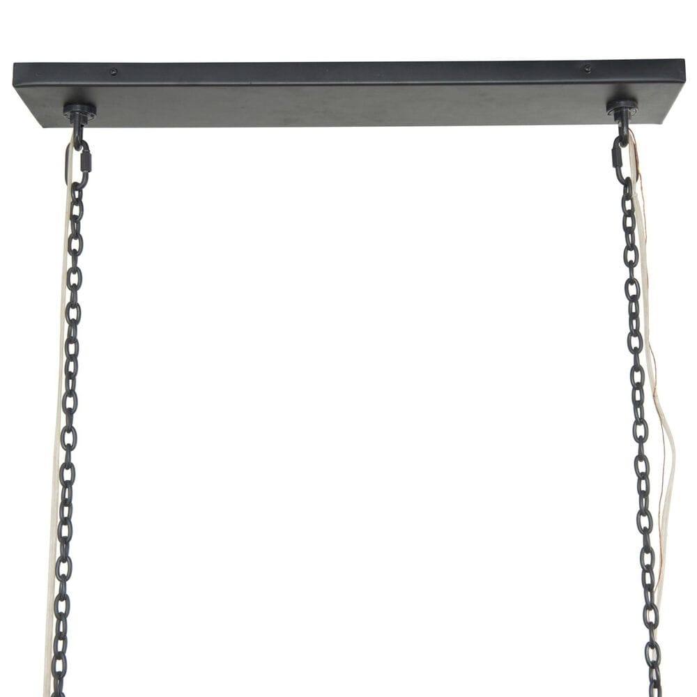 Four Hands Adeline 52" Rectangular Chandelier in Amber Glass and Antiqued Iron, , large
