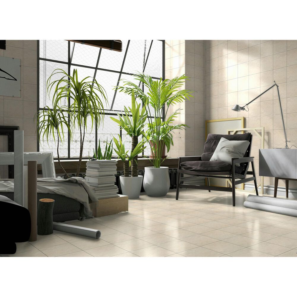 Emser Passion Crema 9&quot; x 9&quot; Glossy Porcelain Tile, , large