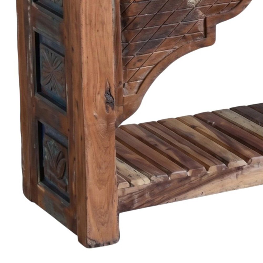 Jaipur Home One of a Kind Old World Architectural Console Table in Brown, , large