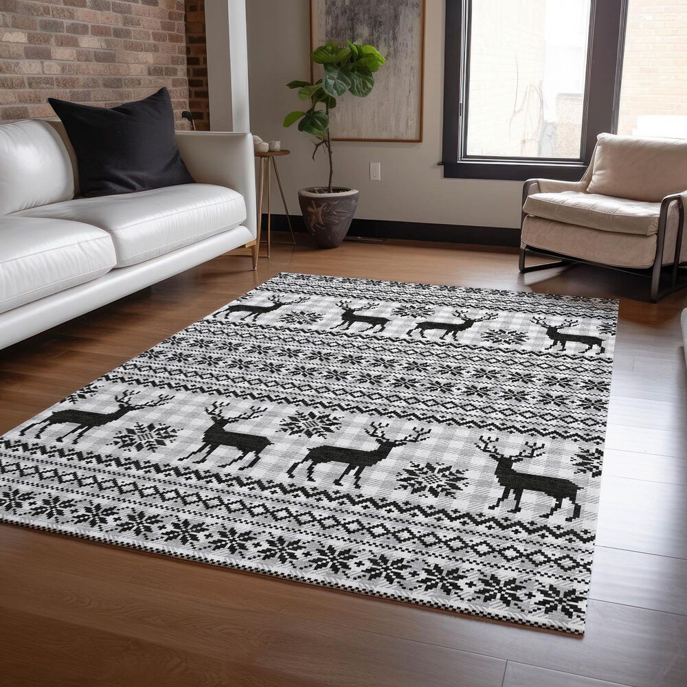 Dalyn Rug Company Wonderland WN28 5&#39; x 7&#39;6&quot; Silver Indoor/Outdoor Area Rug, , large