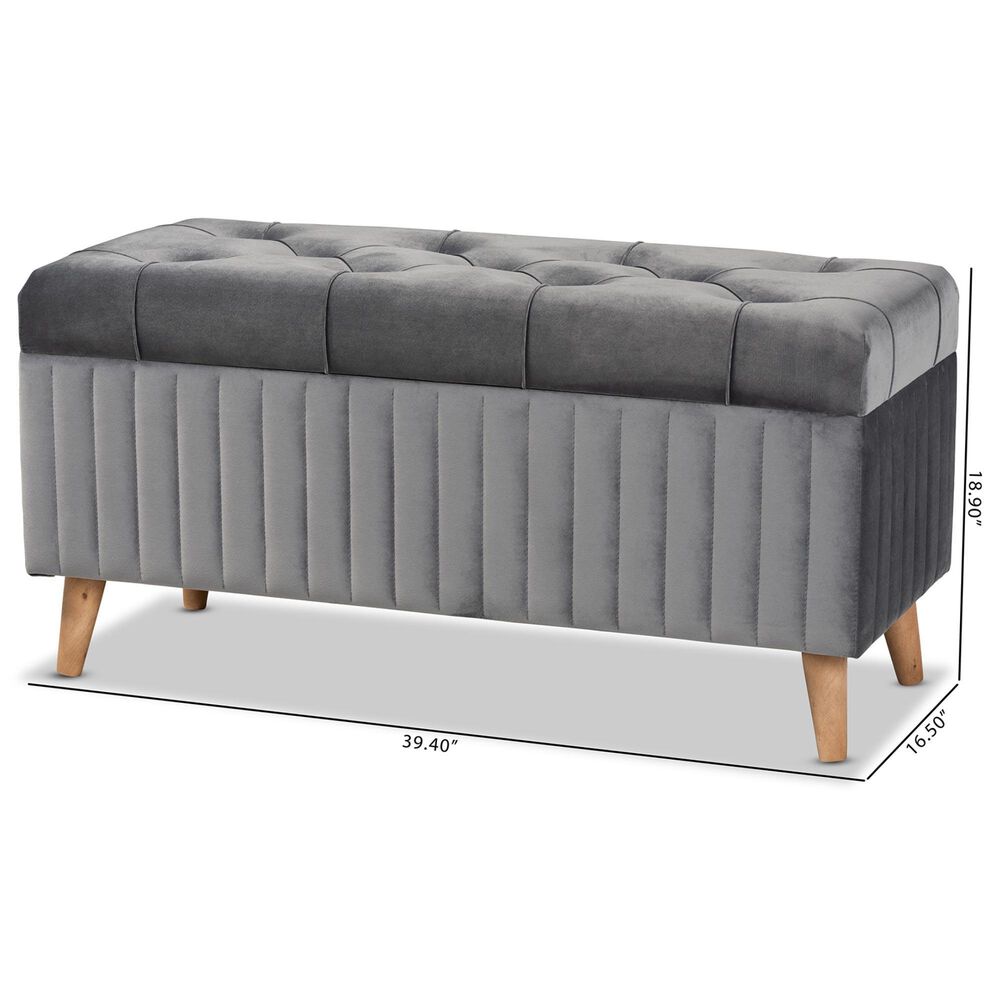 Baxton Studio Hanley Storage Ottoman in Grey, , large