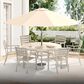 Hearth and Haven Outdoor 53" Round Dining Table with Umbrella Hole in Sandstone - Table Only, , large