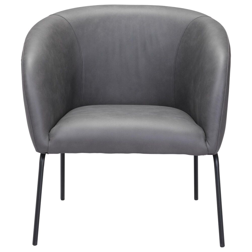 Zuo Modern Quinten Accent Chair in Vintage Gray and Gold, , large