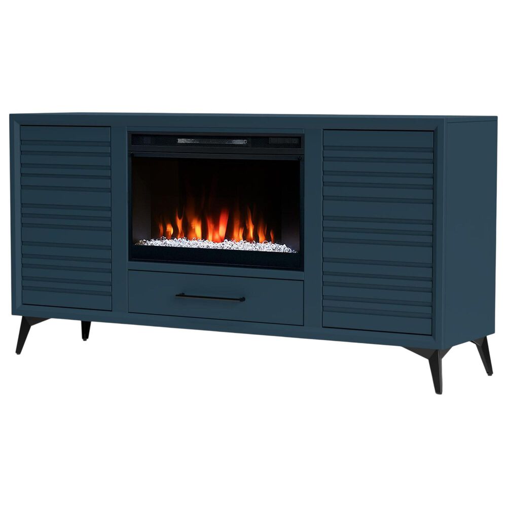 Legends Home Malibu 64" Fireplace Console in Denim Blue, , large