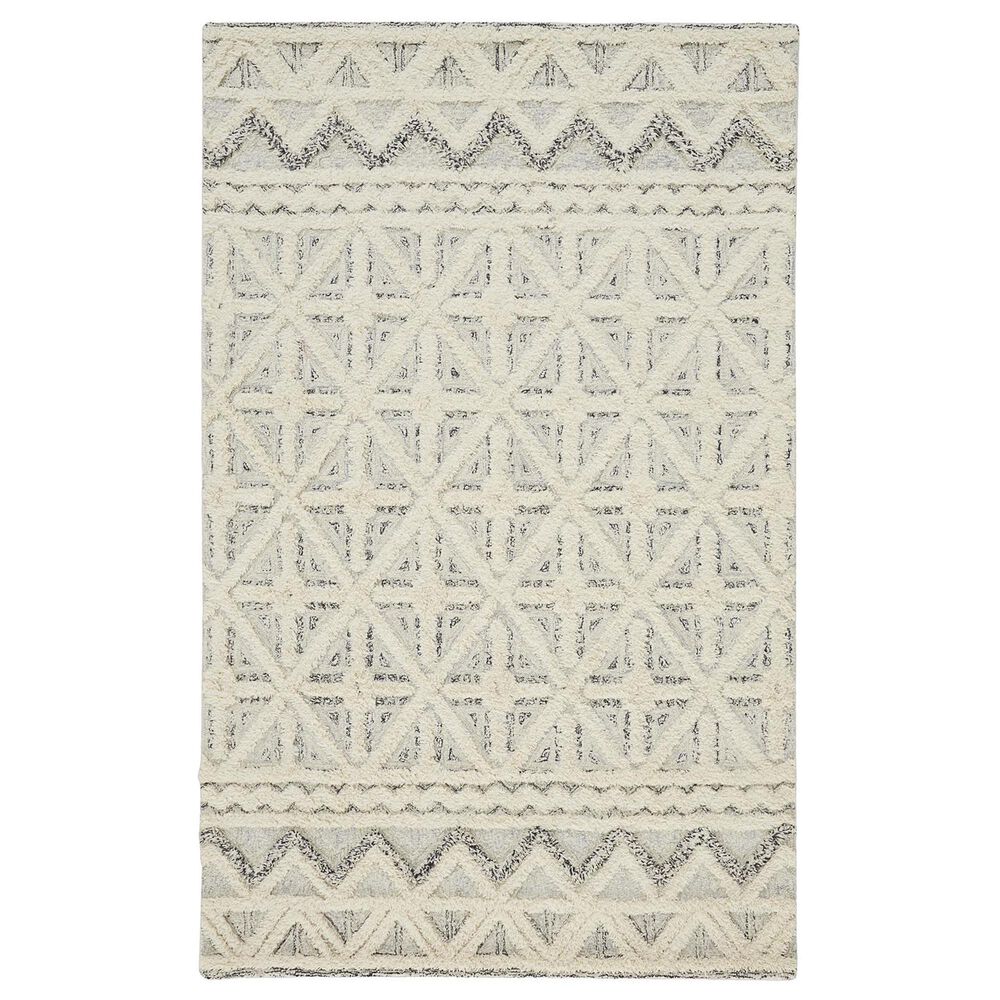 Feizy Rugs Anica 8007F 5' x 8' Blue and Ivory Area Rug, , large
