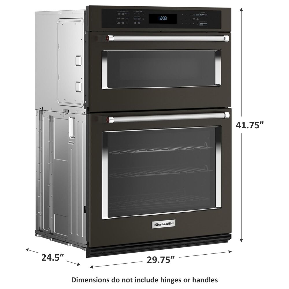 KitchenAid 30&quot; Electric Microwave Wall Oven Combo with Convection in Stainless Steel, , large